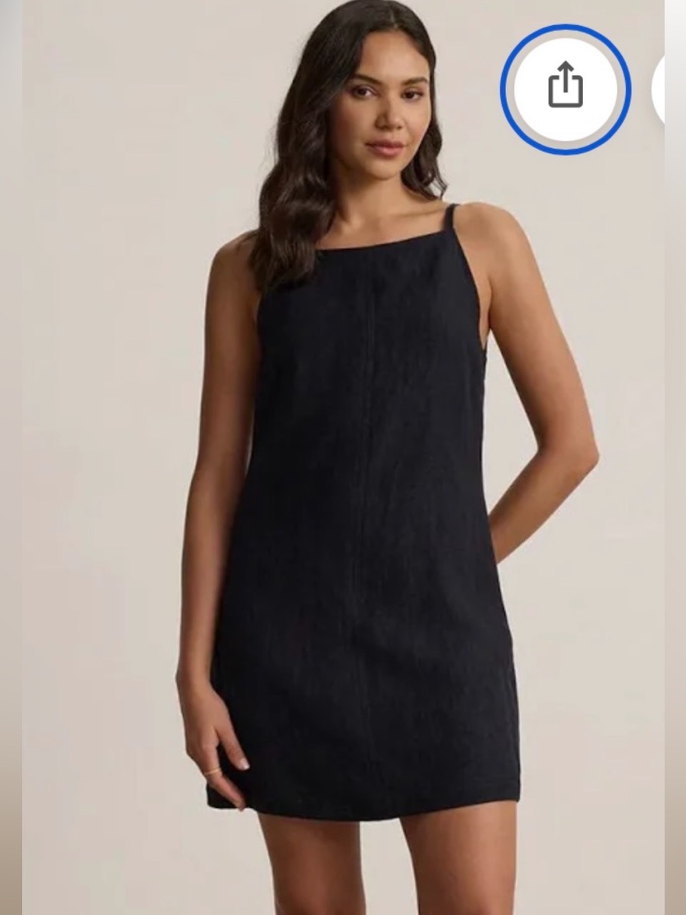 Dark Navy Nara Linen dress by Velvet by Graham & Spencer in size XL